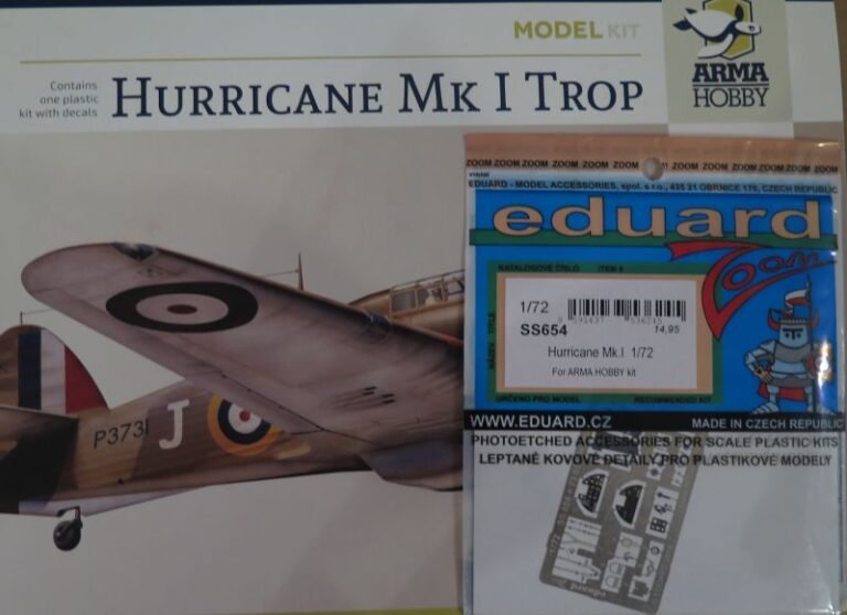 Conjunto Eduard para o Hurricane Mk.I da Arma Hobby