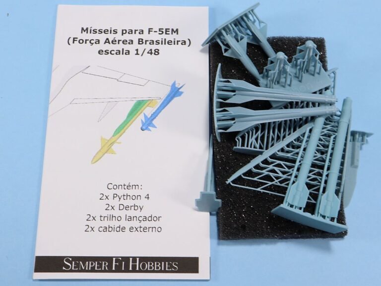 Conjunto de misseis para o F-5EM da FAB, Semper Fi Hobbies, 1/48.